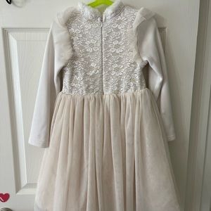 5T white winter girls dresses